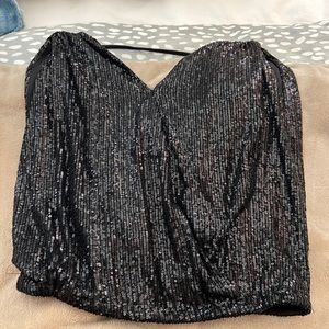 Black sparkly top; never worn